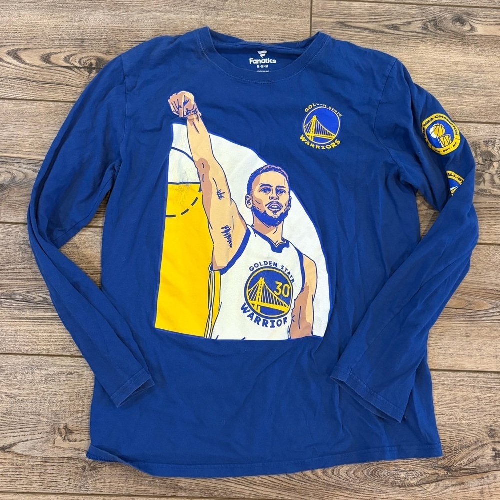 Golden State Warriors Stephen Curry #30 Long Sleeve Shirt Mens Medium Fanatics